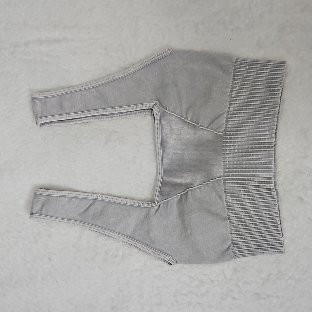 Free People Good Karma Square Neck Bra Ice Grey